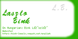 laszlo bink business card